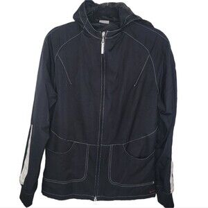 Nike Women's water repellent full zip hooded jacket coat Size Large tall LT